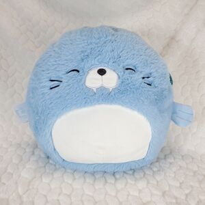 Harvey Fuzzamallow Squishmallow 12 Inch Blue Walrus BNWT